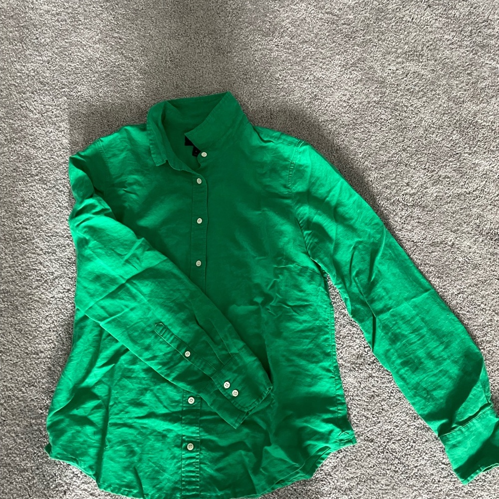 j. Crew perfect fit 100% linen shirt